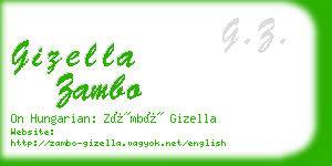 gizella zambo business card